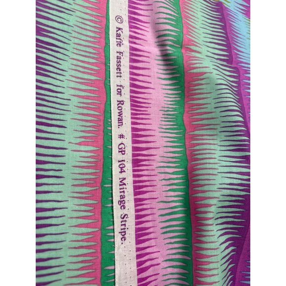 Kaffe Fassett Mirage Stripe Fabric 21" x 36" Colorful Cotton Material for Sewing - Picture 3 of 5
